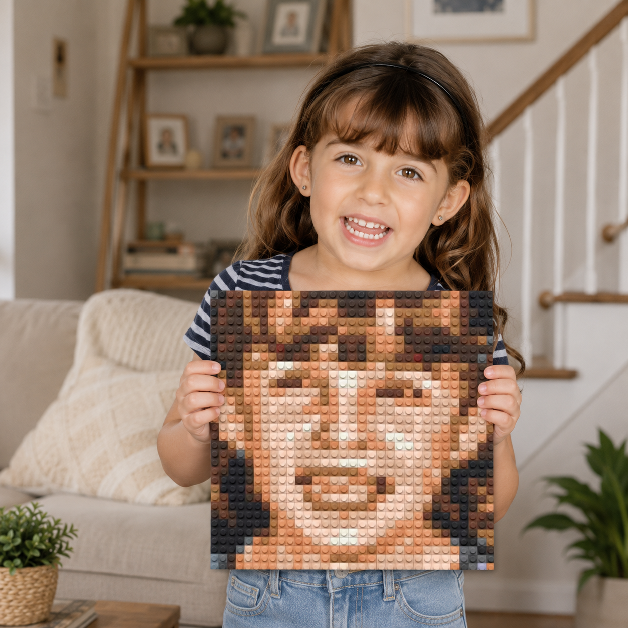 Custom Bricked Mosaic 10x10" (one face only)