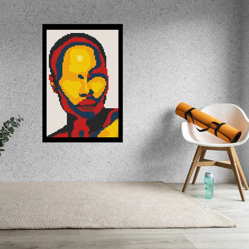 Abstract Face Bricked Mosaic Home Decor 20x30" - Memobrick