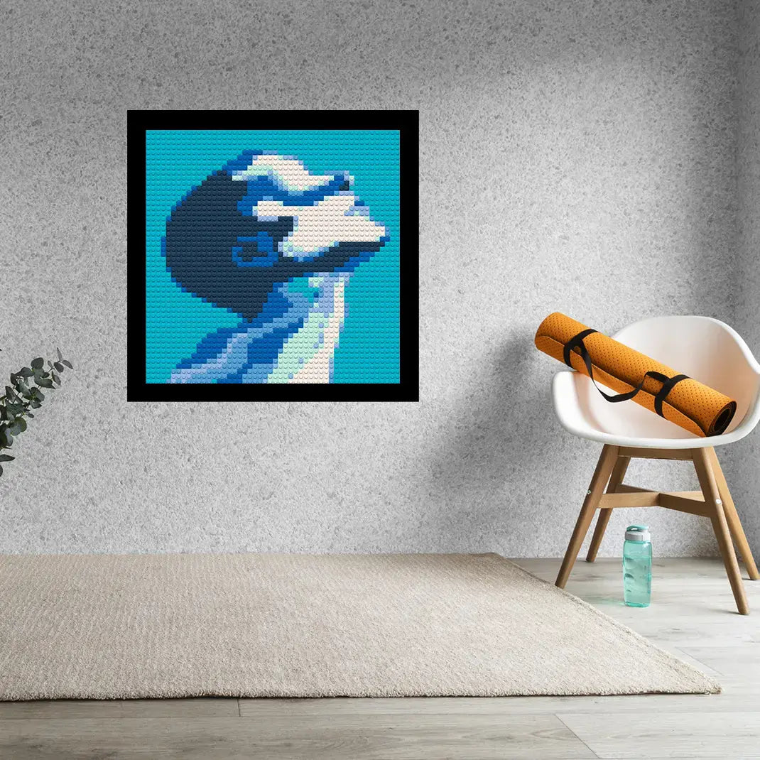 Abstract Man Home decoration Bricked Mosaic Portrait 16x16" - Memobrick