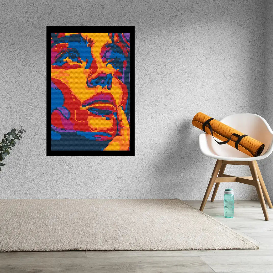 Abstract Woman Bricked Mosaic Home Decor 20x30" - Memobrick