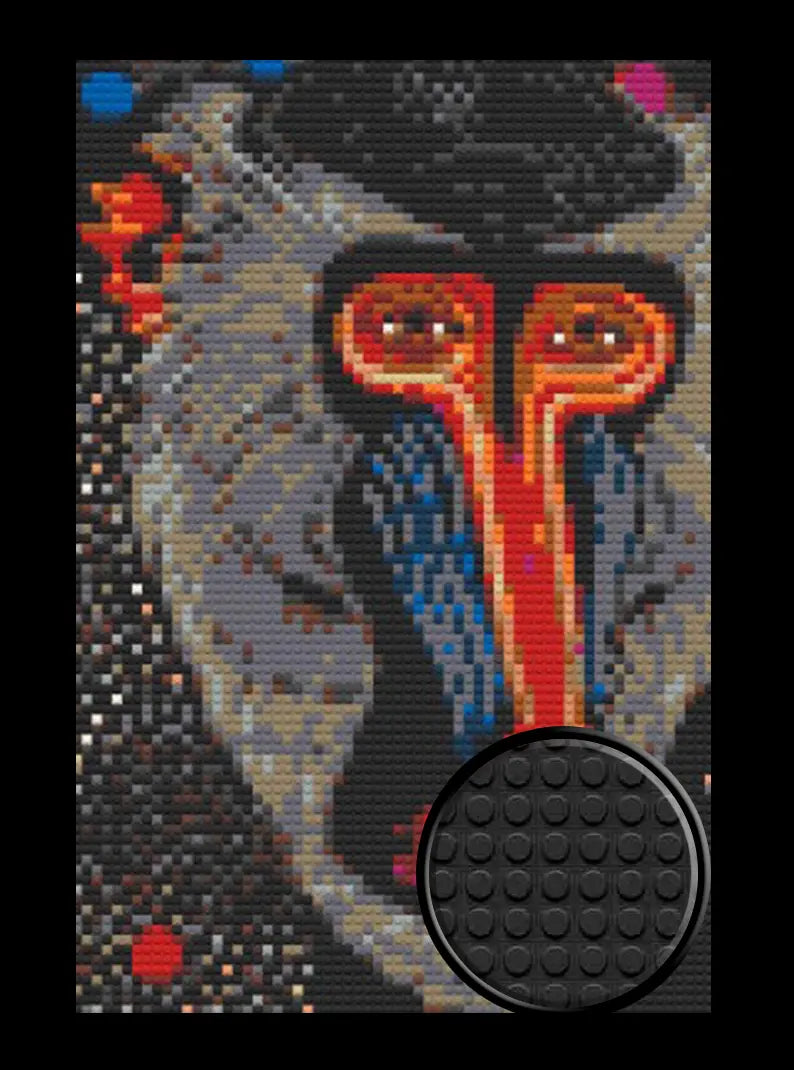 Baboon Abstract Bricked Mosaic Home Decor 20x30" - Memobrick
