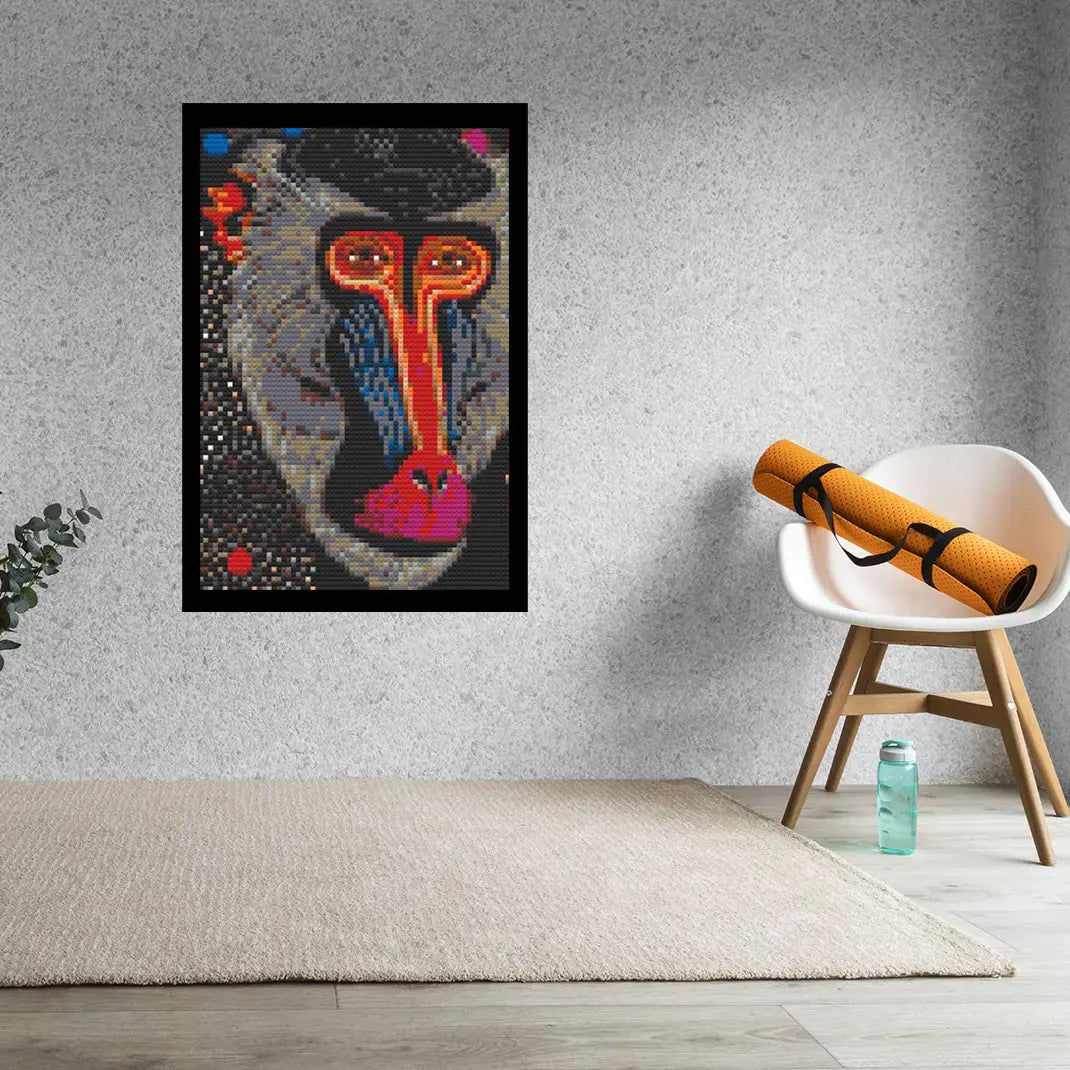 Baboon Abstract Bricked Mosaic Home Decor 20x30" - Memobrick