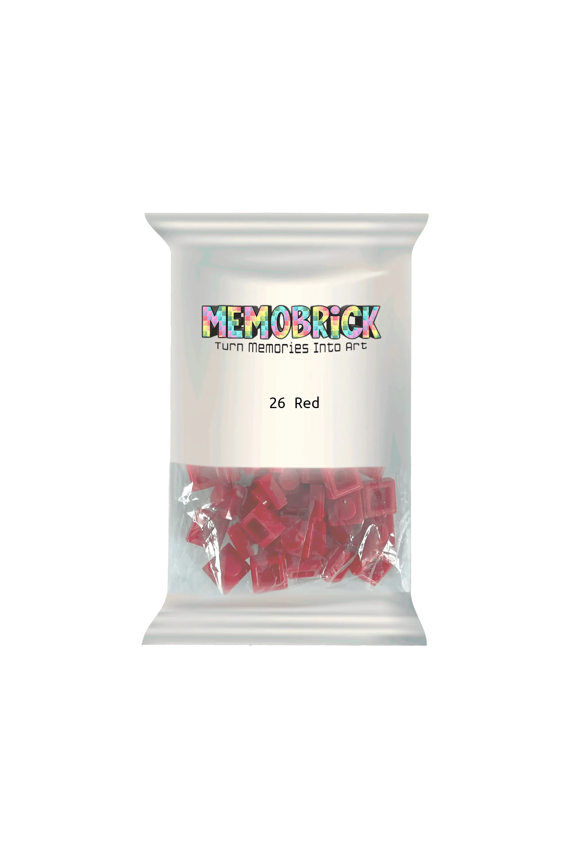 Bag of Bricks - Red 26 - Memobrick