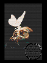 Butterfly on Skull Bricked Mosaic Home Decor 20x30" — photo 1