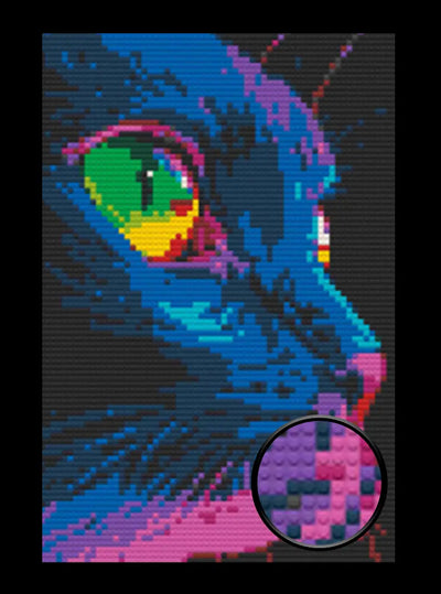 Cat Abstract Bricked Mosaic Home Decor 20x30"