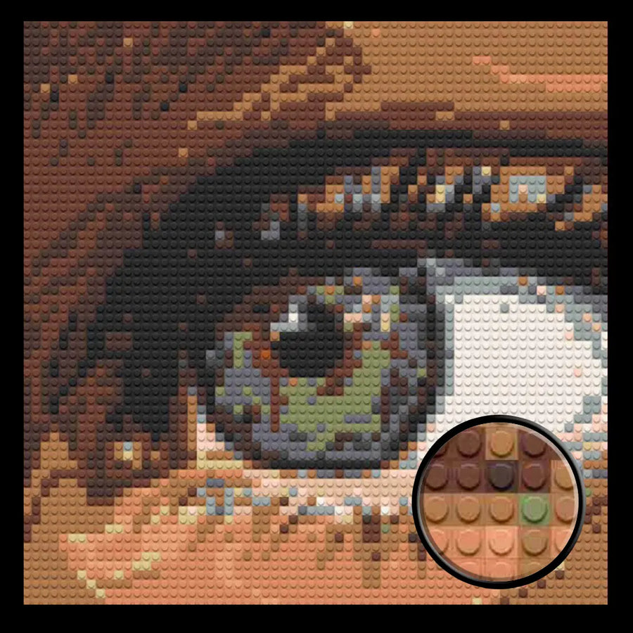 Eye Art Abstract Home Decor Bricked Mosaic Portrait 20x20