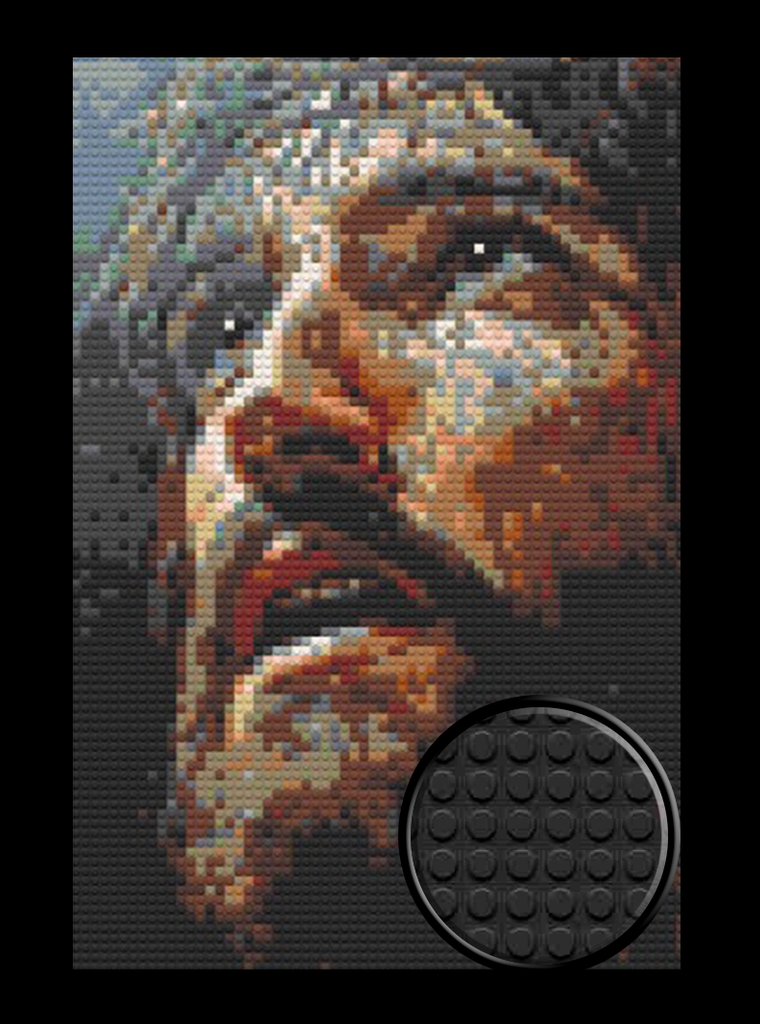Jesus Christ Bricked Mosaic Home Decor 20x30
