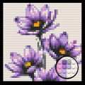 Lavender Flower Home decoration Bricked Mosaic Portrait 16x16"