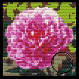 Peonies Flower Home decoration Bricked Mosaic Portrait 16x16" — photo 1