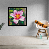 Pink Lily Flower Home decoration Bricked Mosaic Portrait 16x16" — photo 2