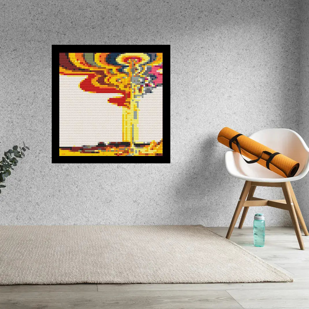 Rainbow Falls Home Decor Bricked Mosaic Portrait 20x20 - Memobrick