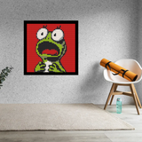 Shocked Frog Home decoration Bricked Mosaic Portrait 16x16" — photo 2