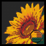 Sunflower Home decoration Bricked Mosaic Portrait 16x16" — photo 1