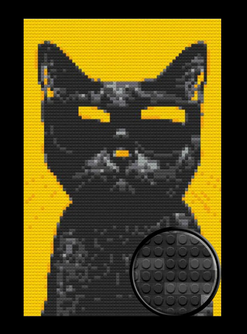 Swag Cat Bricked Mosaic Home Decor 20x30" - Memobrick