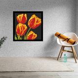 Tulips Home decoration Bricked Mosaic Portrait 16x16" — photo 2