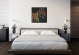 Colorful Zebra Art Piece Home Wall Decor Bricked Mosaic Portrait 30x30" — photo 2