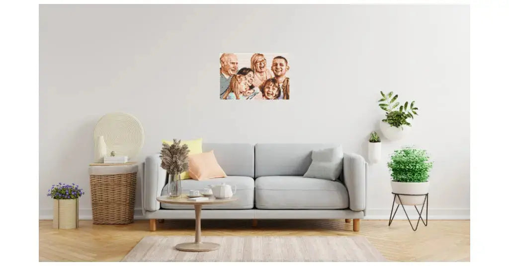 Custom Bricked Mosaic Portrait 20x30" - Memobrick