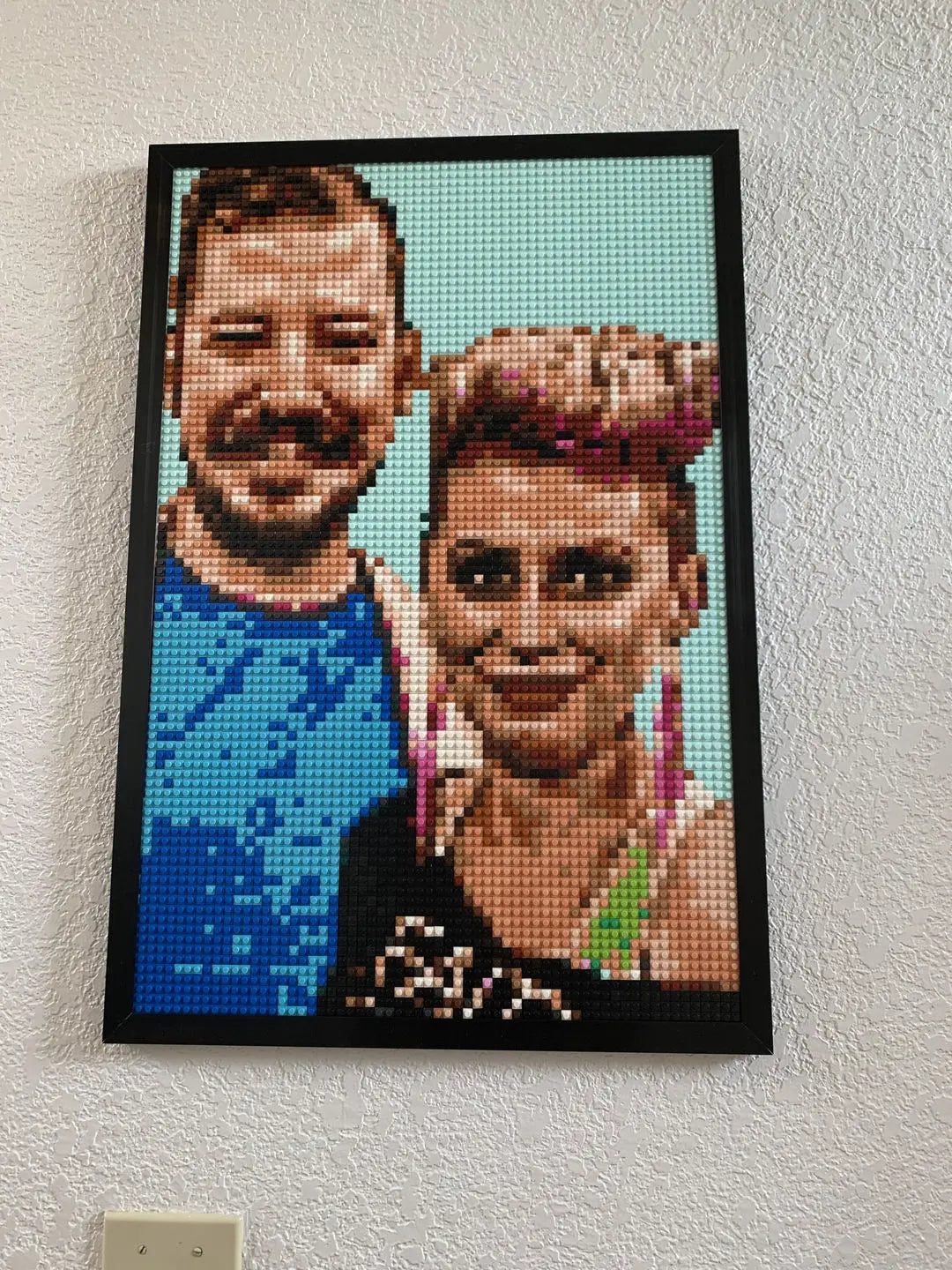 Custom Bricked Mosaic Portrait 20x40" - Memobrick