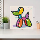 Woof Bubble Dog  Home Decor Bricked Mosaic Portrait 16x16" — photo 2